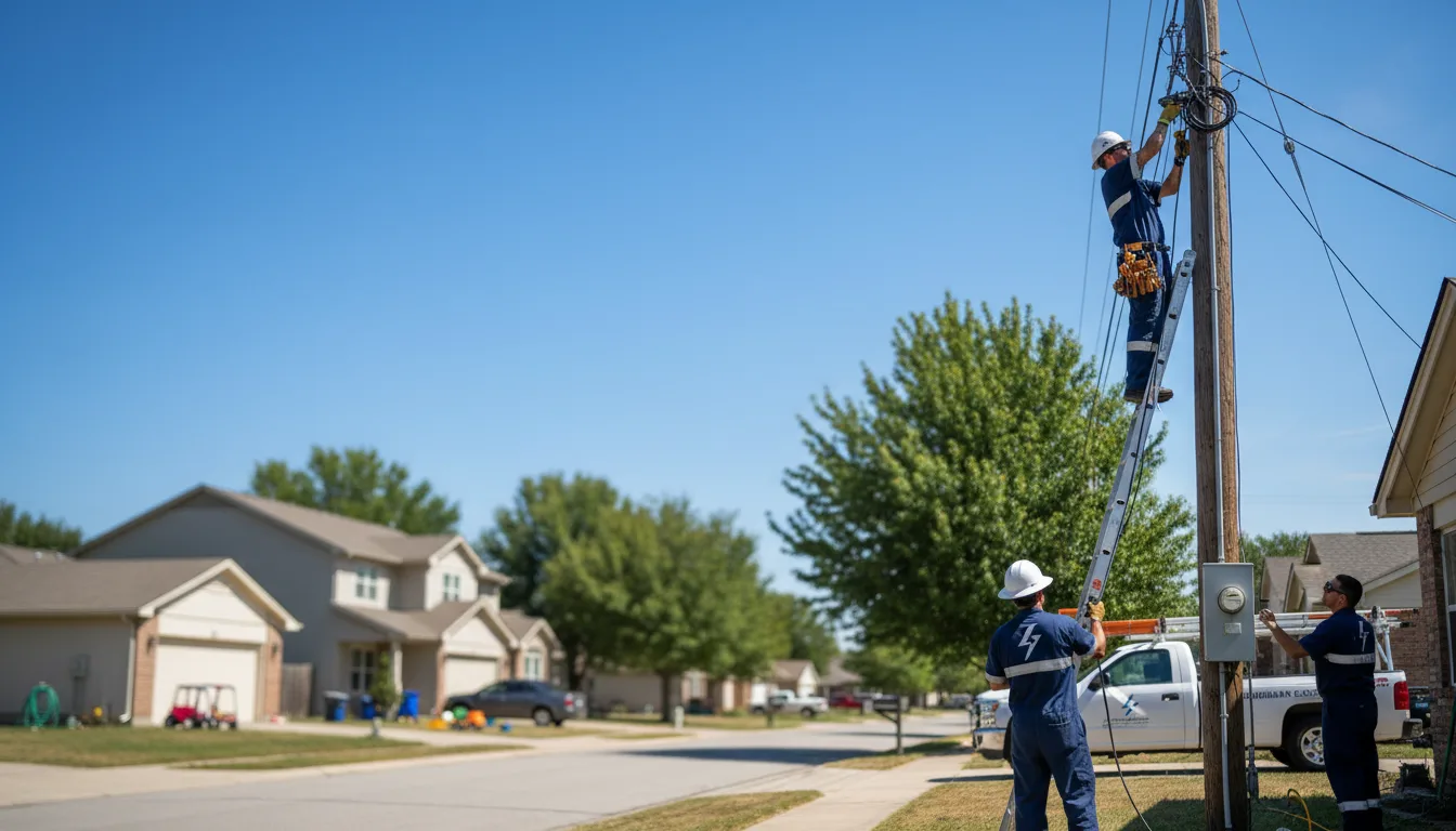 Residential electrician providing installation services in De Leon, TX